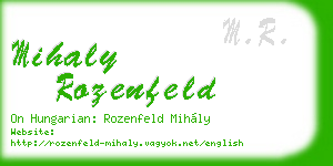 mihaly rozenfeld business card